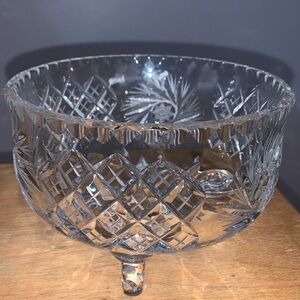 Pinwheel Crystal Footed dish